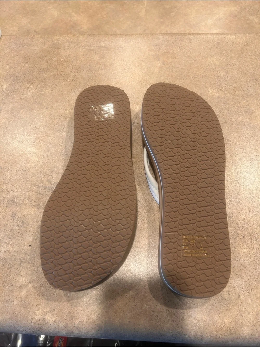 Reef Brown Flip Flops with White Straps